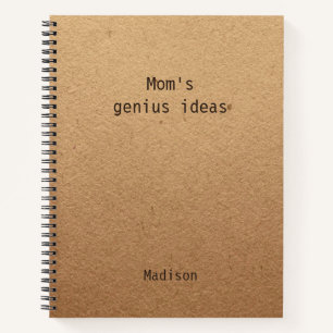 Geniale Ideen der Mama Funny Personalisiert Notizbuch
