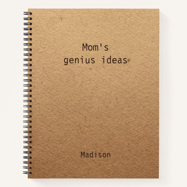 Geniale Ideen der Mama Funny Personalisiert Notizbuch (Vorderseite)