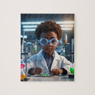 Genialer Junger Wissenschaftler-Puzzle Puzzle