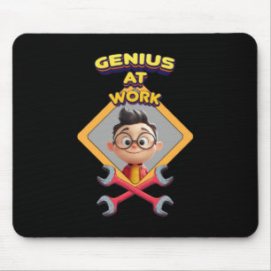 Genie arbeiten lustige Computeranimation für die R Mousepad