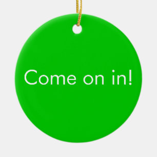 Genie bei der Arbeit/kommen an in Tür Zeichen Keramikornament