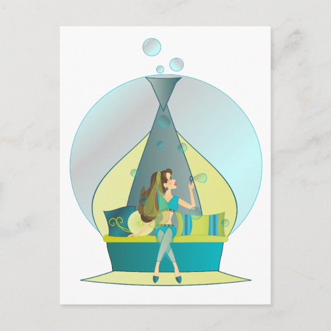 Genie Blows Postkarte (Vorderseite)