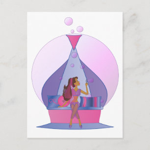 Genie Blows Postkarte