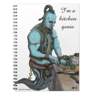 Genie Cooking Kitchen Magic Spiral Notebook Notizblock