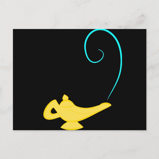 Genie Flasche Postkarte (Vorderseite)