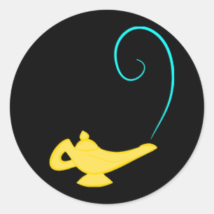 Genie Flasche Runder Aufkleber