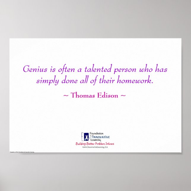 Genie = Hausaufgaben Poster (Vorne)