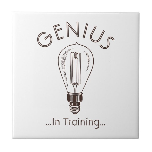 Genie in der Trainings-Antiken-Glühlampe Fliese (Vorderseite)