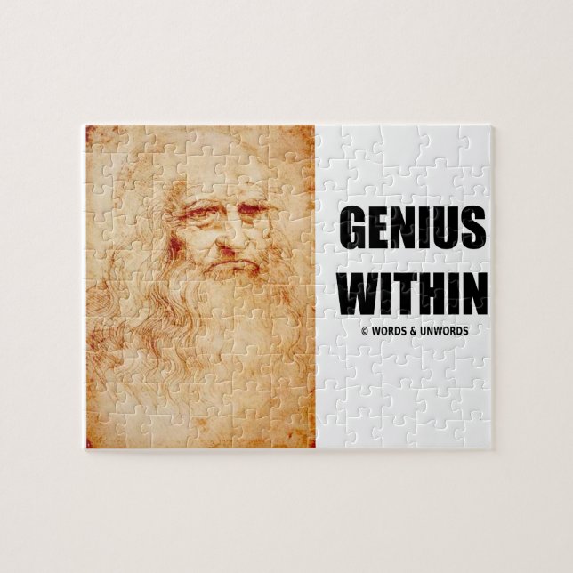 Genie innerhalb (Leonardo da Vinci-Selbstporträt) Puzzle (Horizontal)