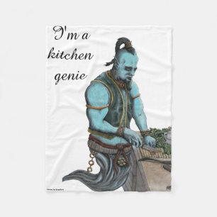 Genie Koch Cooking Dinner Magic Fantasy Blankon Fleecedecke