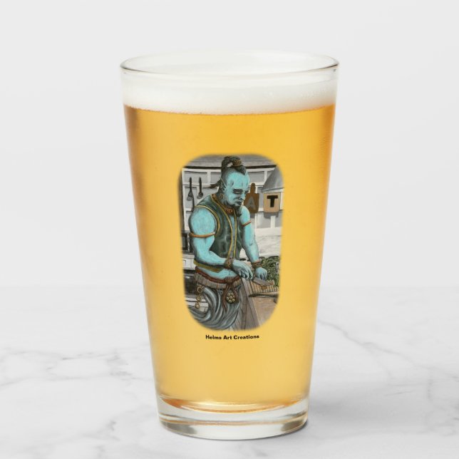 Genie Kochen Küche Magie Fantasie Art Glas Cup (Vorne (Gefüllt))