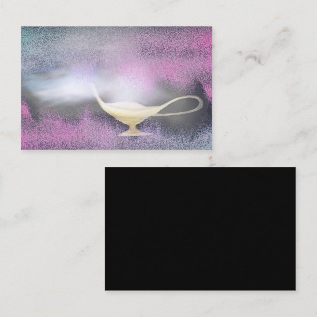 Genie Lamp Smoke Magic Magic Business Card Visitenkarte (Vorne/Hinten)
