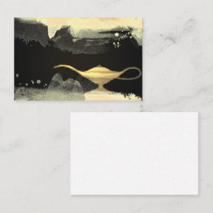Genie Lamp Smoke Magic Magic Business Card Visitenkarte