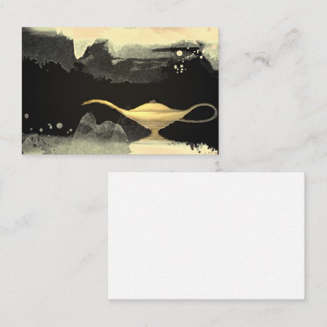 Genie Lamp Smoke Magic Magic Business Card Visitenkarte (Vorne/Hinten)