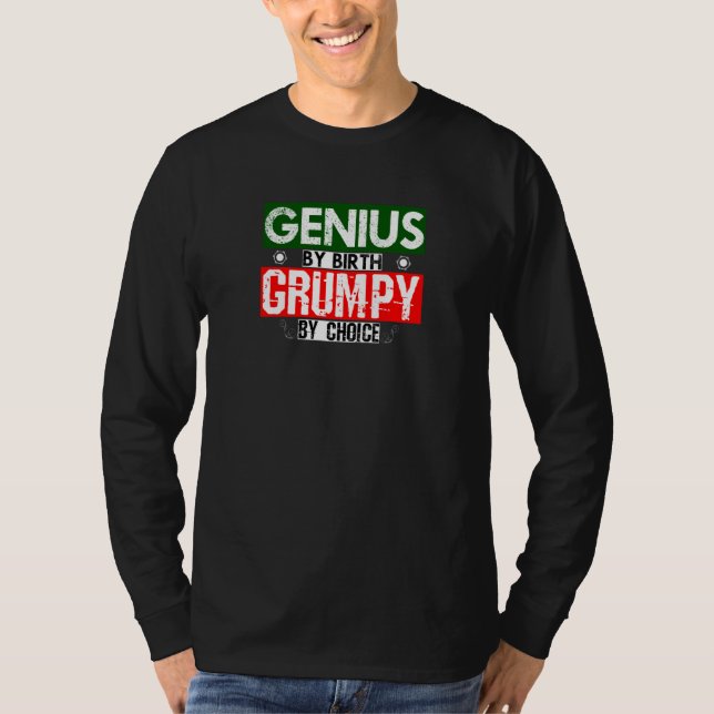 Genie nach der Geburt Grumpy nach Wahl T-Shirt (Vorderseite)