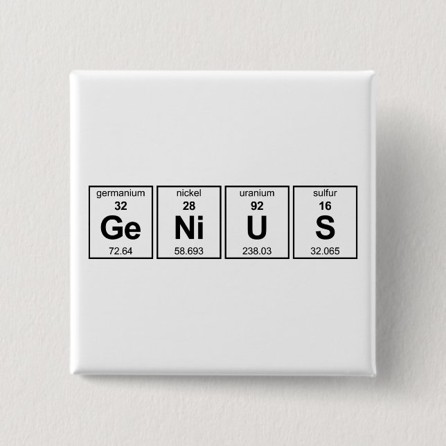 Genie-Periodensystem Button (Vorderseite)