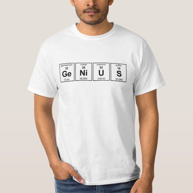 Genie-Periodensystem T-Shirt (Vorderseite)