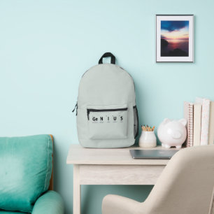 'Genie' Periodensystem Wissenschaft - Sanfter Euka Bedruckter Rucksack