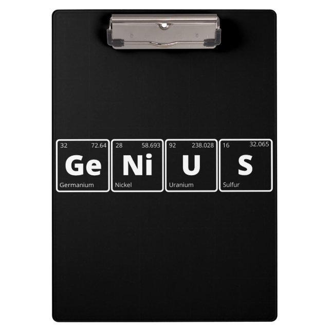Genie - Periodische Tabelle Klemmbrett (Vorderseite)