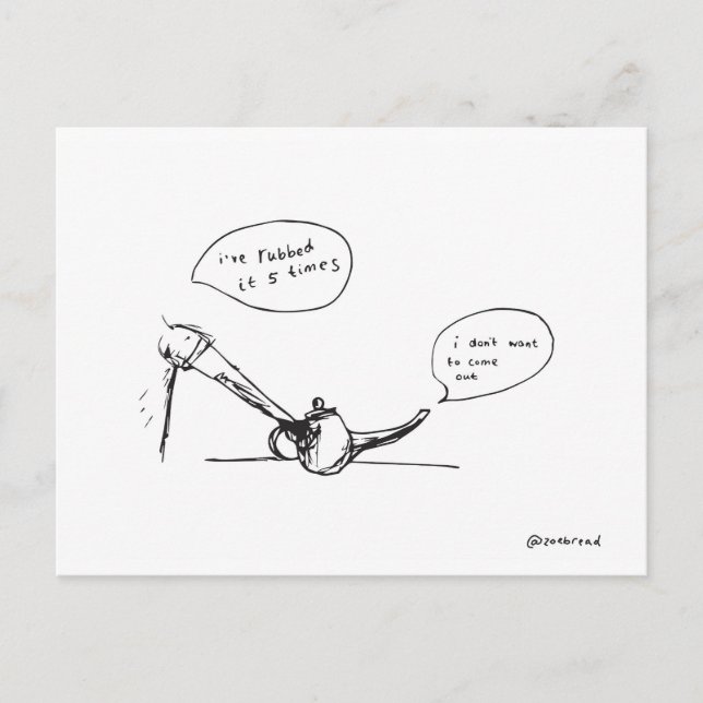 Genie Postkarte (Vorderseite)