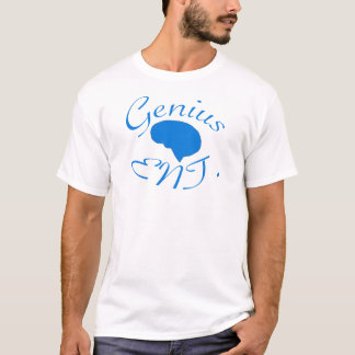 Genie-Unterhaltungs-Blaulogo T-Shirt