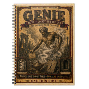 Genie, Vintage-Zirkus-Monster Notizblock