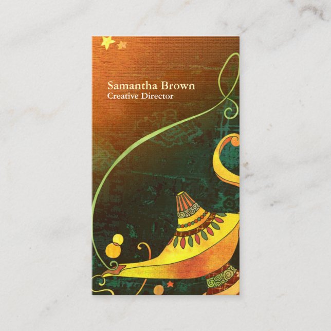 Genie's Lamp Event Planner Visitenkarte (Vorderseite)