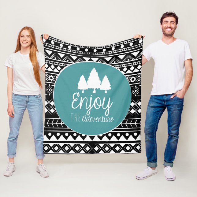 Genieße Das Abenteuer Boho Fleecedecke (Beispiel)