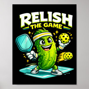 Genieße das Spiel lustige Pickleball-Pickle-Spiele Poster