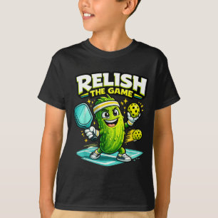 Genieße das Spiel lustige Pickleball-Pickle-Spiele T-Shirt