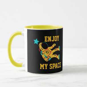 Genieße Mein Weltraum Süßer Astronaut Zwei-Ton-Bec Tasse