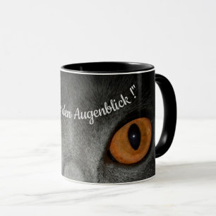 Genießen Augenblick - mit Katzenaugen Tasse