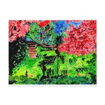 Genießen Kirschblüten Postkarte