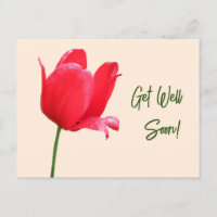 Genießen Sie bald rote Tulpe minimalistisch floral