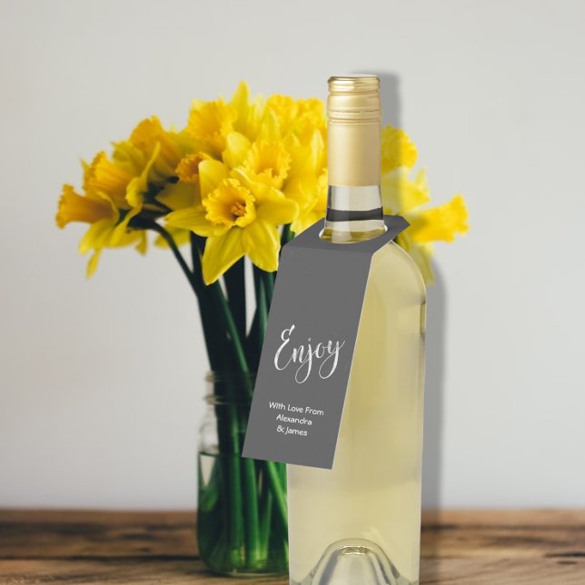 Genießen Sie Chalkboard Personalisiert Flaschenanhänger (Von Creator hochgeladen)