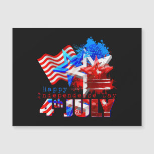 Genießen Sie coole USA 4. Juli T-Shirts Frohen Una Magnetkarte