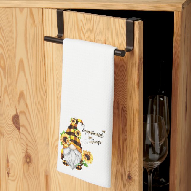 Genießen Sie das Kleine Ding Sonnenblumen-Genom Geschirrtuch (Drittel gefaltet)