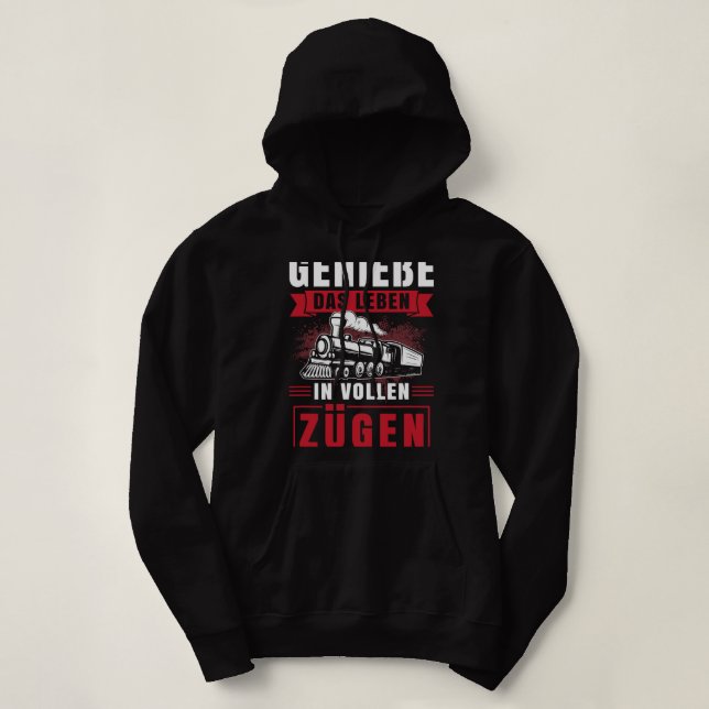 Genießen Sie das Leben im gesamten Sprichwort des  Hoodie (Design vorne)