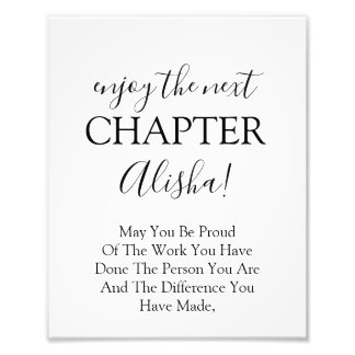 Genießen Sie das nächste Kapitel Ruhestandszeichen Fotodruck