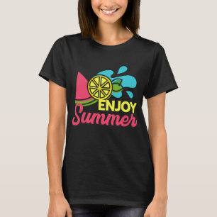 Genießen Sie das Sommer Wassermelone Limones Obst T-Shirt