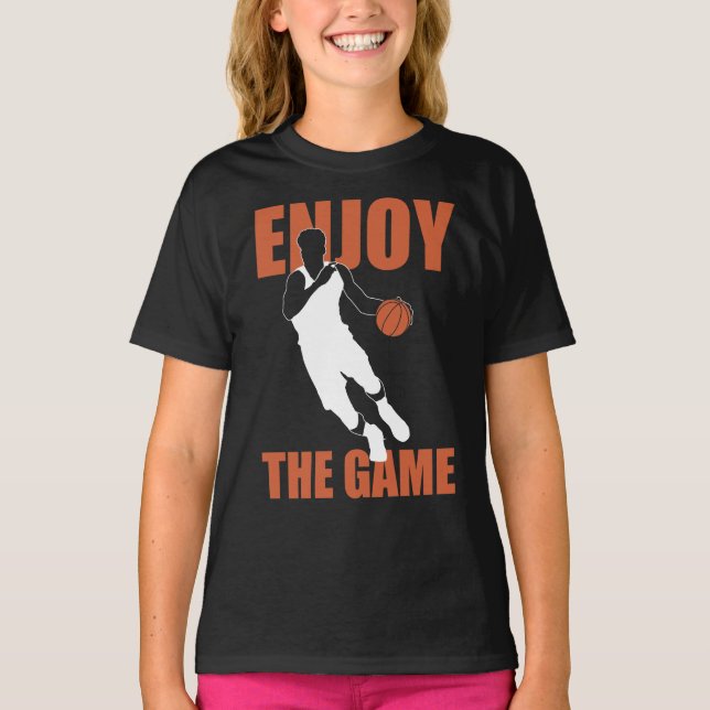 Genießen Sie den Game Basketball Player T-Shirt (Vorderseite)