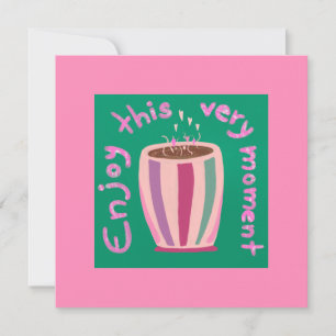 Genießen Sie den heißen Kaffee-Tasse-Preis Feiertagskarte