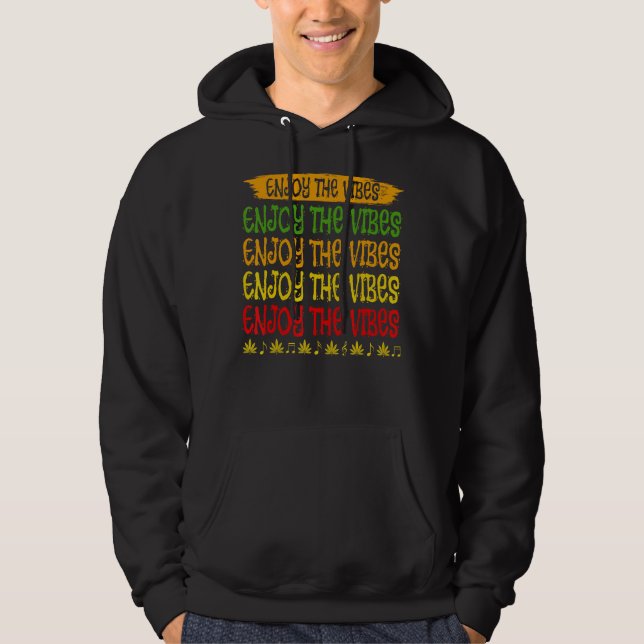 Genießen Sie den Reggae-Stil von Vibes Hoodie (Vorderseite)