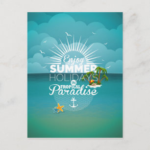 genießen Sie den Sommerurlaub Feiertagspostkarte