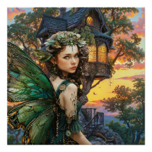 Genießen Sie den Sonnenuntergang außerhalb ihrer Z Poster