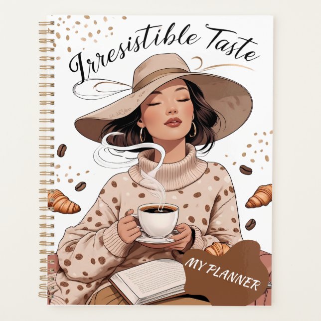„Genießen Sie den Tag“ Kaffee-Inspiriert  Planer (Vorderseite)