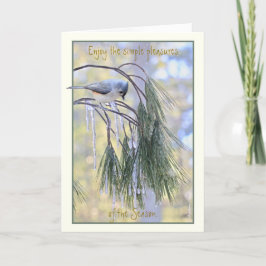 Genießen Sie die einfachen Freuden der Saison: Feiertagskarte