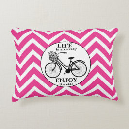 Genießen Sie die Fahrt | Fahrrad mit Motivierend B Dekokissen