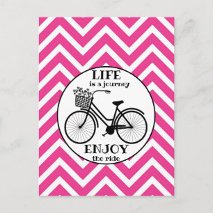 Genießen Sie die Fahrt   Fahrrad mit Motivierend B Postkarte