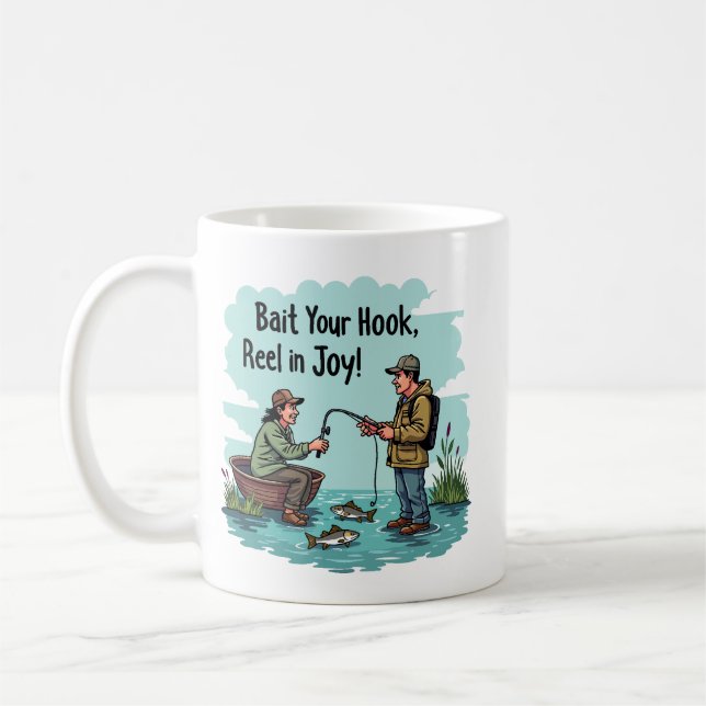 Genießen Sie die Freude am Fischen Kaffeetasse (Links)